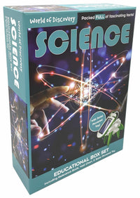 Science educational box set with solar-powered chalk tool and reference book