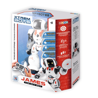 Spy robot toy in retail box with remote controller graphic