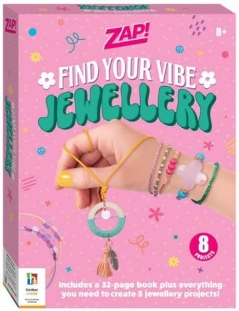 Find Your Vibe Jewellery kit box with beaded bracelets and 8+ age label