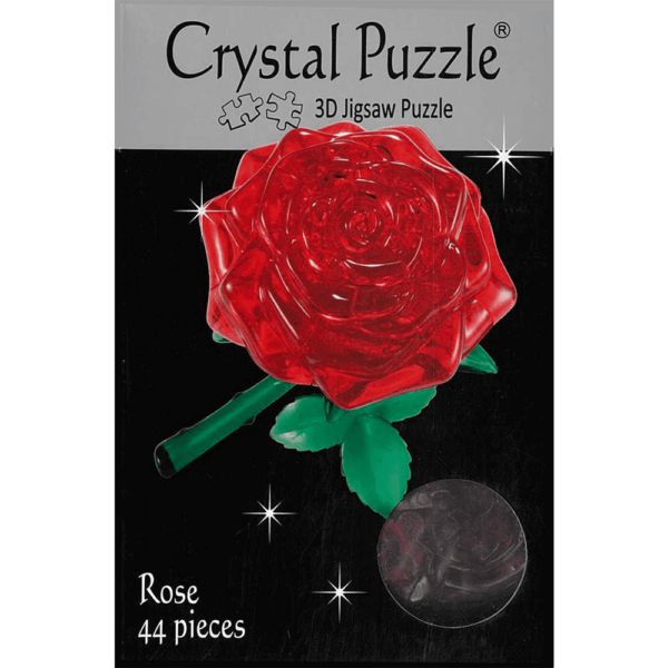 3D Red Rose Crystal Puzzle