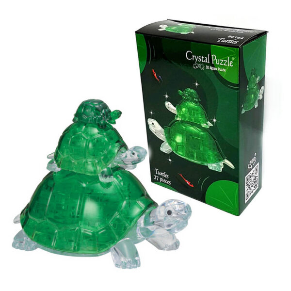 3D Crystal Jigsaw Puzzle – Turtles 37 Pieces