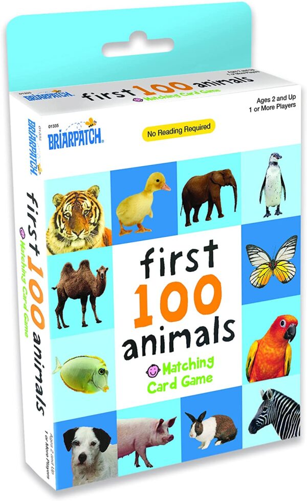 First 100 Animals Matching Card Game