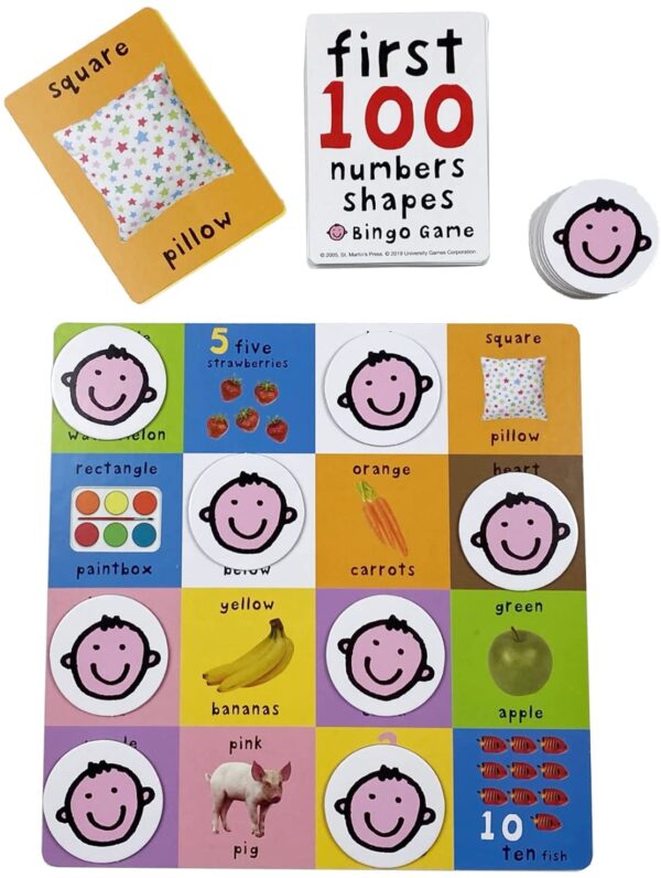 First 100 Numbers Shapes Bingo Game