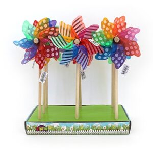 Colourful 15 Cm Rainbow Windmill On Stick