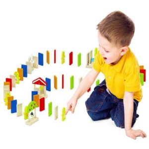 Viga Toys -Wooden Domino Run Set (116 pieces) 1