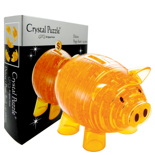 3D Golden Piggy Bank Puzzle