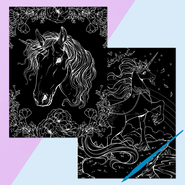 Kaleidoscope Etch Art Creations: Unicorn Magic