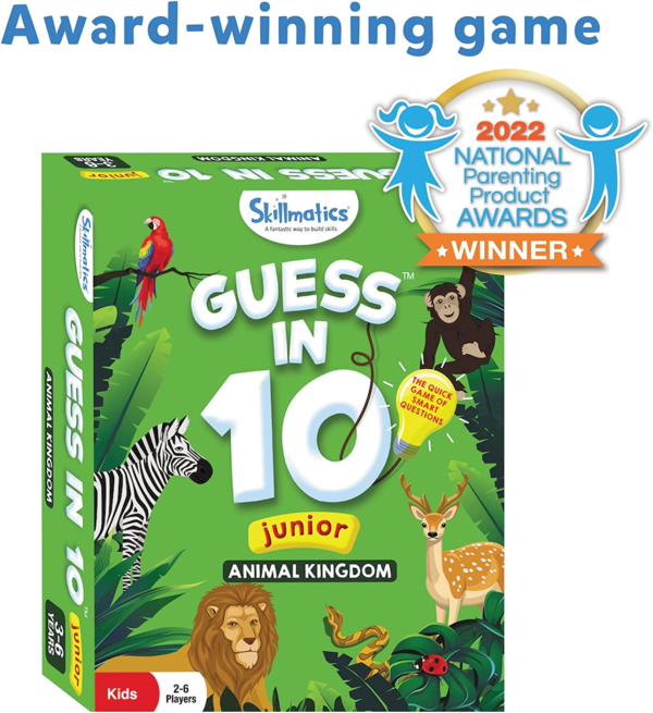 Guess in 10 Junior Animal Kingdom – Skillmatics Card Game