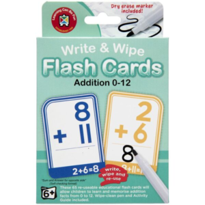 Learning Can Be Fun Write & Wipe Flash Cards – Addition 0-12