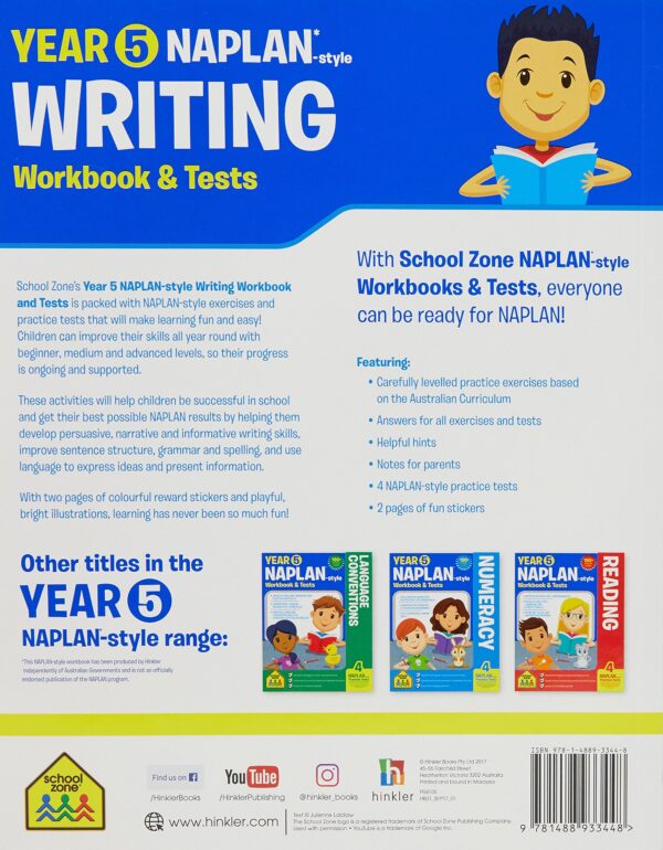 Year 5 NAPLAN*-style Writing Workbook and Tests – Hinkler