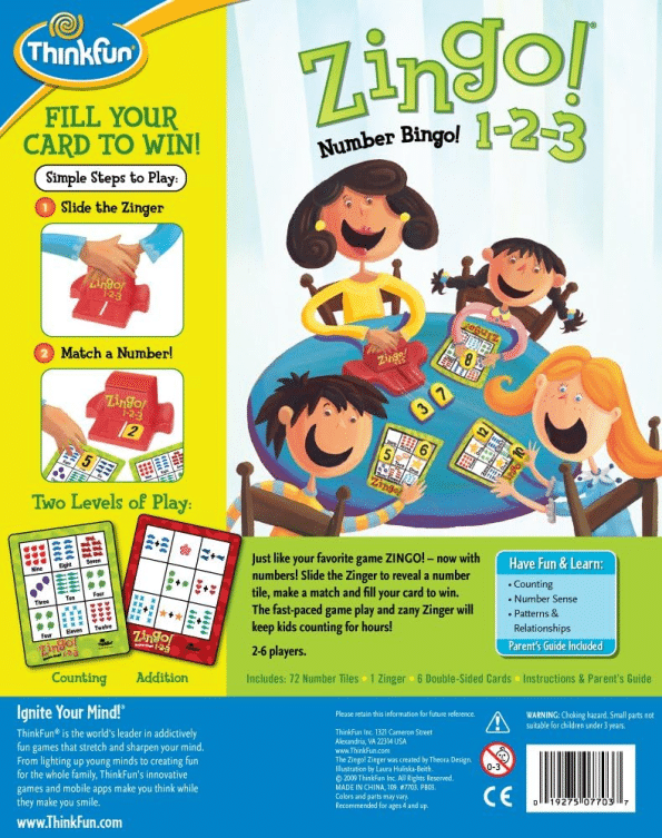 ThinkFun Zingo! 1-2-3 Game,Junior Games