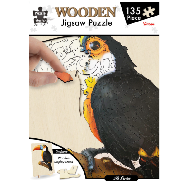 135 Piece Wooden Jigsaw Puzzle, Toucan (A3Series)