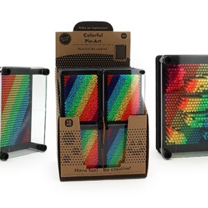 Rainbow coloured Plastic Pinart – 12.7 x 9.5cm