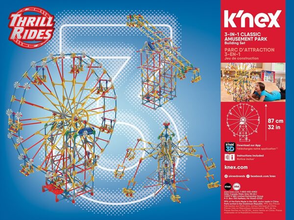 knex – 3-In-1 Amusement Park 744 pieces 3 builds