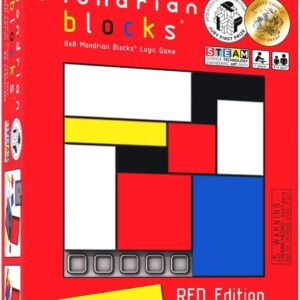 Mondrian Blocks Logic Game – Red