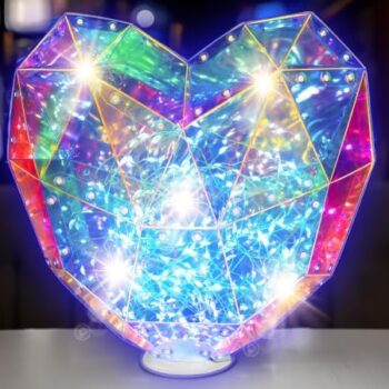 Table Top Heart Shape — Prismic 3D Puzzle Lantern Kit