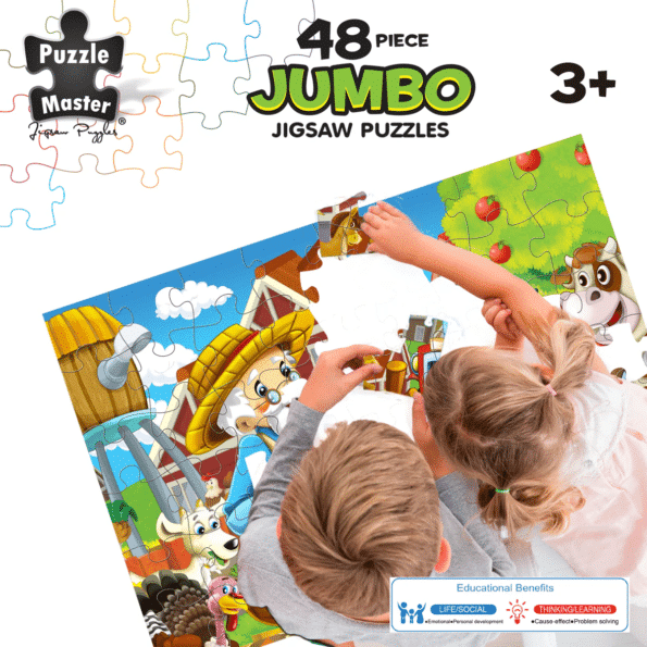 48 Piece Jumbo Puzzles Feeding Time – Puzzle Master