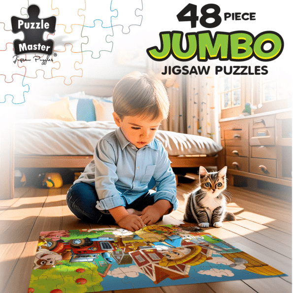 48 Piece Jumbo Puzzles Feeding Time – Puzzle Master