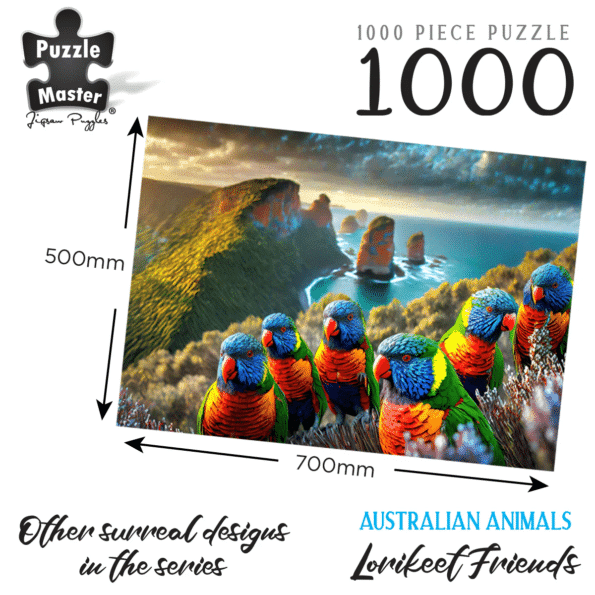 Puzzle Master – Lorikeet Friends 1000 Piece Puzzle